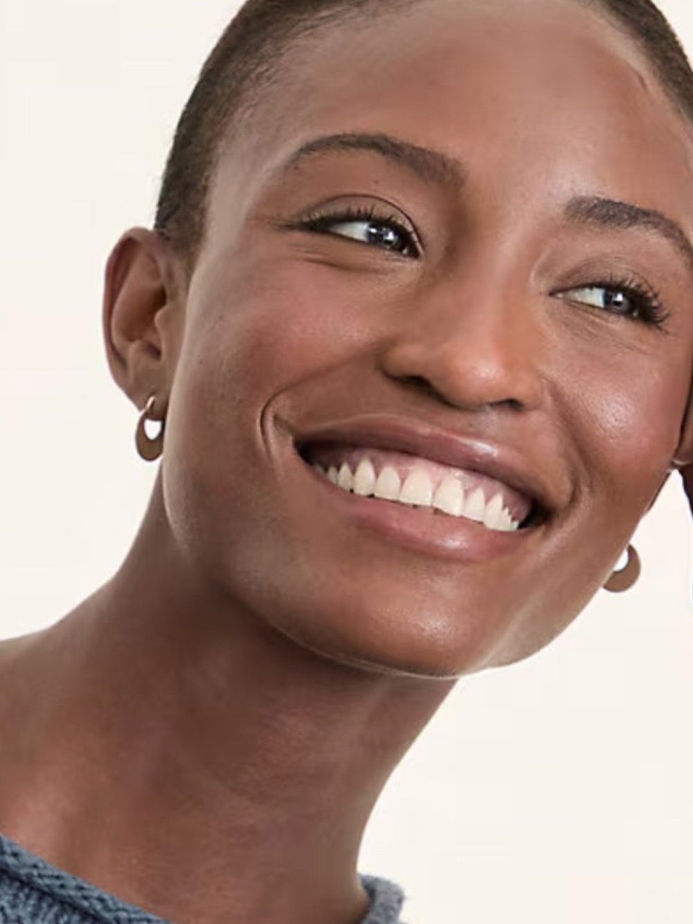 Jane Diaz | Flat Crescent Hoop Earrings in Sterling Silver from Garnet Hill